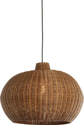 Zdjęcie produktu dla Lampa wisząca - brązowy - Melzor - rattan - Ø 55cm - E27 - 2994083 - Light & Living