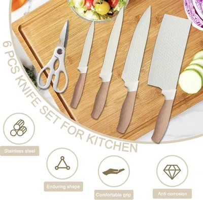Produktbild von Professionelle Küchenmesser Set von 6 Stück - Edelstahl mit ergonomischem Griff