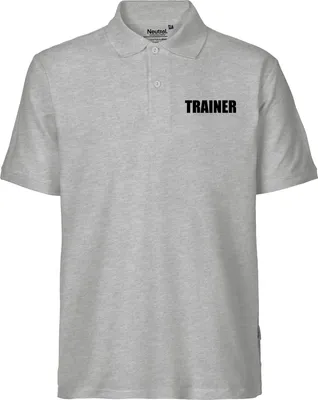 Produktbild von Huuraa Herren Polo Shirt Trainer Training 3XL Sport Grey Bio Baumwolle Fairtrade Poloshirt Geschenkidee