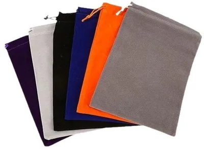 Obrázek produktu pro Šest látkových taštiček s uškem o rozměrech 8 x 10 cm, měkké látkové taštičky na svatební dárky, balení cukrovinek a šperků, organizaci a skladování