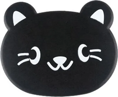 Produktbild von Auto-Klappsitz, Tisch, platzsparend, niedliches Muster, zum Aufhängen, praktisch, stabil, Getränkehalter, Notebook-Deck, schwarze Katze