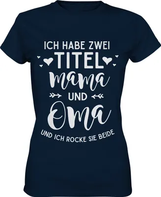 Produktbild von Mama und Oma Damen Premium T-Shirt – Navy / L