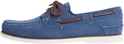 Productafbeelding van Tommy Hilfiger heren bootschoenen, model Core, van suède, blauw (Aegean Sea), maat 40