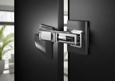 Produktbild von Hettich Führungsscharnier Set Evisys 115° o. Dämpf. Tragfähig (Set= 1Scharnier+Zubeh.)
