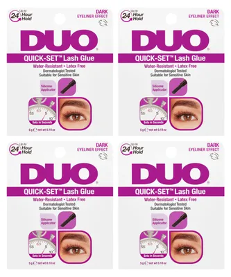 Produktbild von Ardell DUO - Wimpernkleber - 4er Pack - Quick-Set Dark - Dunkel - Wasserfest - Latexfrei