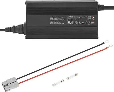 Produktbild von SucceBuy 12 V 20 A Batterieladegerät, 14,6 V DC Ladespannung, ausgestattet mit Anderson-Anschluss, LED-Anzeige und 0-V-Aktivierungsfunktion, geeignet für Lithium-LiFePO4-Akkus in Booten und Wohnmobilen