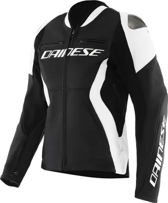 Produktbild von Dainese Racing 5 Damen Motorrad Lederjacke, schwarz/weiß, 40