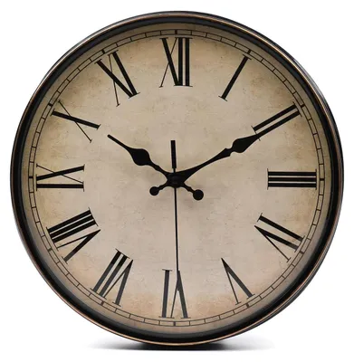Imagen del producto de Omgoods - Reloj de pared vintage con números romanos - 28 cm