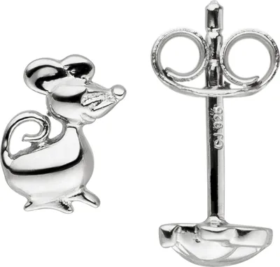Produktbild von Kinder Ohrstecker Maus 925 Sterling Silber Kinder-Ohrringe