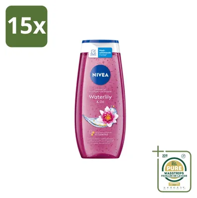 Obrázek produktu pro 15 kusů sprchového gelu Nivea Waterlily & Oil, objem 250 ml, balení