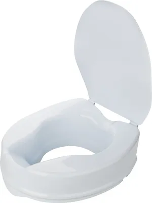 Produktbild von flexilife Toilettensitzerhöhung mit Deckel für Senioren - 15cm - WC Sitzerhöhung Toilettenaufsatz Toilettenerhöhung