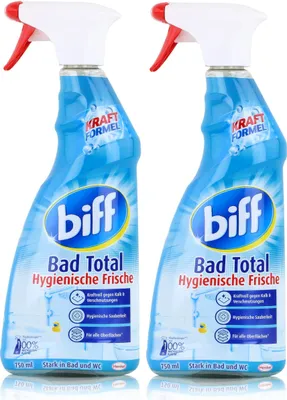 Produktbild von biff Hygiene Total Badreiniger 750ml - Stark in Bad & WC (2er Pack)