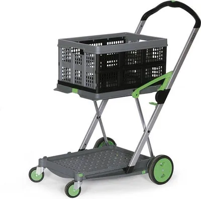 Produktbild von Einkaufswagen mit Rädern – Einkaufswagen aus robustem Material – wasserdicht