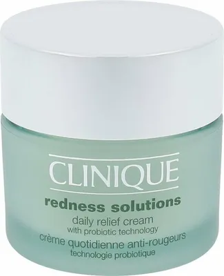 Obrázek produktu pro Clinique Redness Solutions Daily Relief Cream With Microbiome Technology, Denní a noční krém, Ženy, Smíšená pleť, Suchá pokožka, Mastná pleť, Velmi suchá pokožka, Obličej, Proti zarudnutí, Uklidňující, Hydratační, Hydratující, Ochana, Zklidňující, Posilující, 50 ml