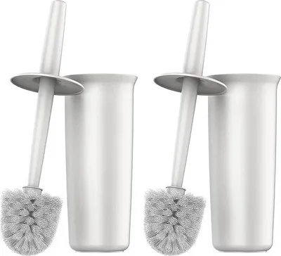 Immagine prodotto di Spazzola e supporto per WC, bianco, 2 pezzi, bagno, plastica