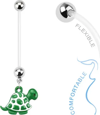 Produktbild von Schwangerschaftspiercing: Bio Flex Piercing für Schwangere „Schildkröte“
