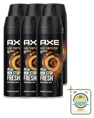 Obrázok produktu pre 6 kusov deodorantu Axe Dark Temptation vo spreji, objem 150 ml – balenie