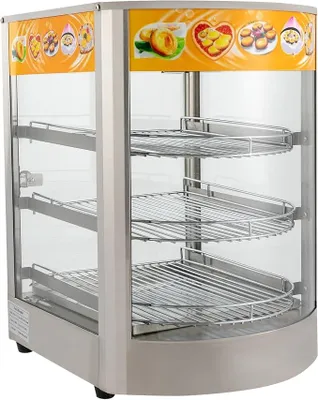 Productafbeelding van Warmhoudkast, elektrisch, 3-traps, voor commercieel gebruik. Temperatuur instelbaar van 30-80 °C, traploos, geschikt voor hamburgers, pizza, brood