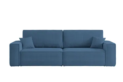 Produktbild von VENASI Schlafsofa mit Schlaffunktion Hugo, Blau Cordstoff