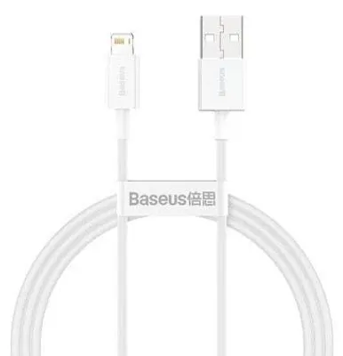 Produktbild von Baseus USB-A auf Lightning 1m Kabel 12W USB 2.0Weiß