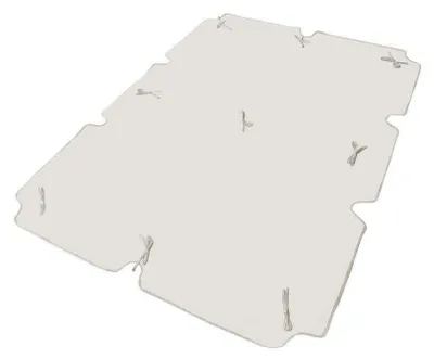 Image de Housse de rechange pour balancelle de jardin 2 places en polyester hydrofuge 165 x 112 x 1 cm - Beige