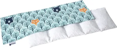 Zdjęcie produktu dla Medi Partners poduszka z pestek wiśni 60x20cm 800g 100% bawełna 5 komór poduszka z pestek wiśni duża eko poduszka do terapii zimnem zdejmowany pokrowiec (las)