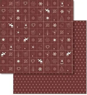 Produktbild von Scrapbook Paper Country Christmas12x12 Zoll VE=25 Blatt rot