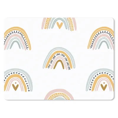 Produktbild von MuchoWow® Mauspad Mousepad Mädchen - Design - Regenbogen - Kind 23x19 cm - Mousepads - Maus Mat - Pad - Mausunterlage - Schreibtischunterlage - Mauspad