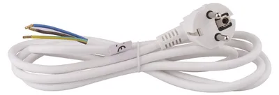 Imagen del producto de Cable flexible EMOS, PVC, 3 x 1,5 mm², 2 metros, blanco, S14322