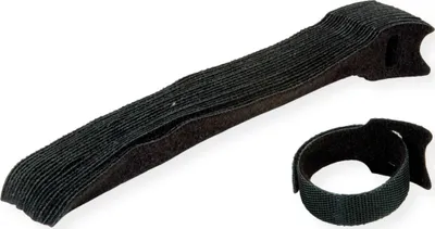 Zdjęcie produktu dla VALUE 25.99.5240, Rzep do kabli, Czarny, 1 głowic(e), 150 mm, 20 szt.