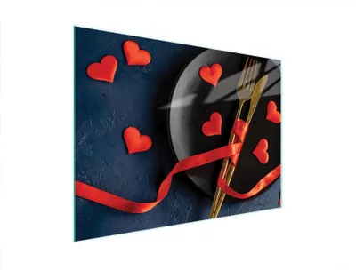 Immagine prodotto di Tagliere in vetro 40x30 cuore