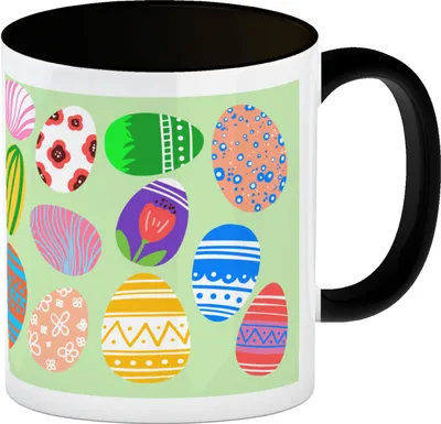 Produktbild von Eier Kaffeebecher Schwarz für Ostern