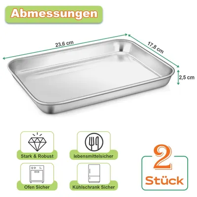 Obrázek produktu pro Zadní deska RVS, obdélníková, 23,5 x 17,8 cm