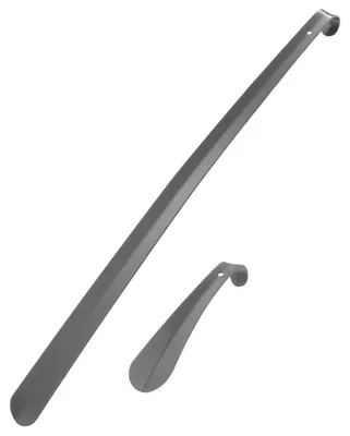 Imagen del producto de Juego de 2 calzadores Bremermann: 16 cm y 58 cm, calzadores, calzadores de viaje, de metal gris