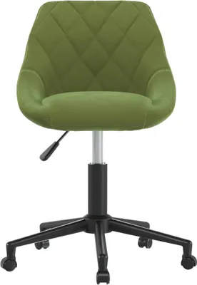 Image de vidaXL Chaise de salle à manger pivotante vert clair velours