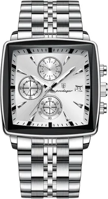 Produktbild von Watch  Herren-Armbanduhr, wasserdicht, Leuchtend, Edelstahl,Chronograph, Datum, Business, Freizeit, Quarz,Herrenuhren mit großem Zifferblatt