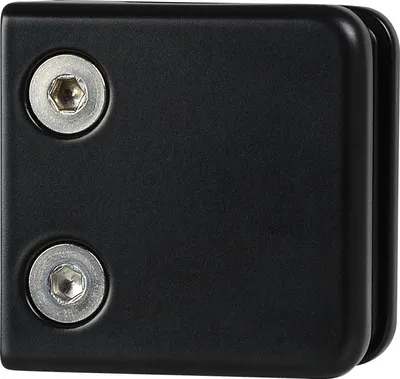 Produktbild von CROSO Glasklemmbeschlag für Vierkantrohr,eckig 53x53x29mm, schwarz matt RAL9005