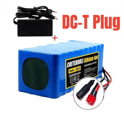 Obrázok produktu pre Akumulátor pre elektrobicykel – 36 V, 100 Ah, Li-Ion, 10S4P – s BMS – T-konektor + DC konektor – pre elektrobicykle a elektrické kolobežky – 1000 W