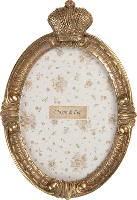 Produktbild von Clayre & Eef Bilderrahmen 13x18 cm Goldfarbig Kunststoff