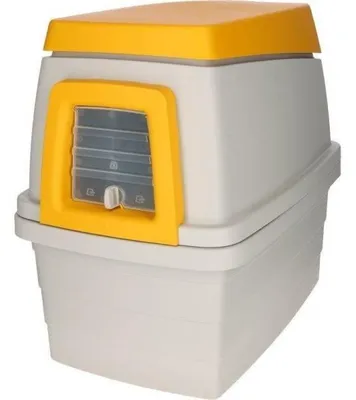 Produktbild von Kerbl Kaninchenbau Bunny Base Komplettset, grau/orange, L 58 x B 38,5 x H 55 cm
