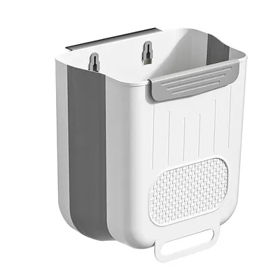 Produktbild von Wandmontierter Mülleimer, faltbarer Abfalleimer für Schranktüren, Küchenabfall, Hängemülleimer, ideal für Küche, Camping & Bad (wandmontierbar).