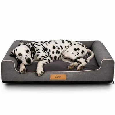 Produktbild von Großes Hundebett Hundesofa Hundekissen Hundekörbchen  Waschbar - Farbe Grau - Hundematte Größe XL - 100x65 cm