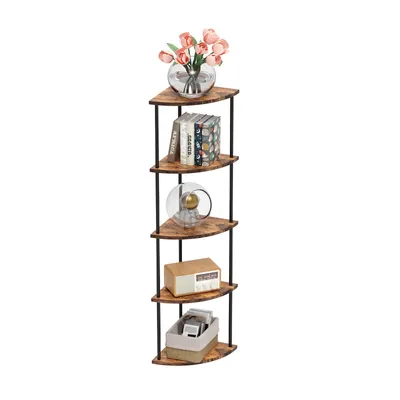 Produktbild von 5-Ebenen Eckregal 124cm Eckregale Aufbewahrungsregal Eckregal stehend