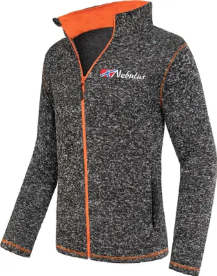 Produktbild von Nebulus Fleecejacke TANNA Herren, warme Fleece Jacke, mit langem Full-Zip Reißverschluss, P5186 - Herren, schwarz-orange, S