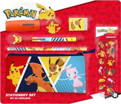 Produktbild von Pokemon-Schreinset mit Notizbüchern, Bleistiften und Aufklebern