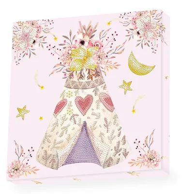 Produktbild von DOTZ® BOX Original Diamond Painting Dreamy Tee Pee 28 x 28 cm ab 8 Jah