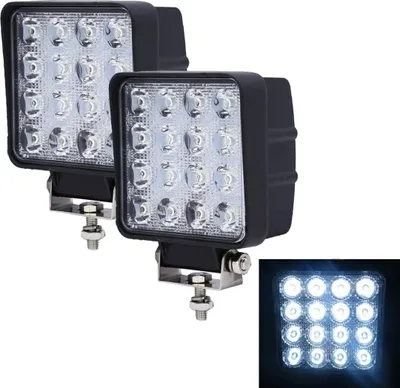 Produktbild von Greenmigo 2x 48W LED Arbeitsscheinwerfer 4320LM Zusatzscheinwerfer LED Scheinwerfer IP67 Offroad Wasserdicht Flutlichtstrahler 12V 24V [++]