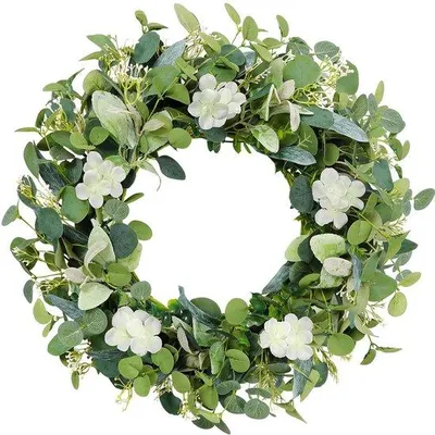 Produktbild von Famanu Eukalyptuskranz 50 cm - Kunstblumen für Türdekoration