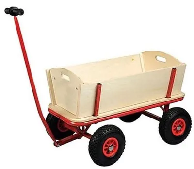 Produktbild von Benson 010924 Holz Bollerwagen Maiwagen Transportwagen Handwagen Strandwagen