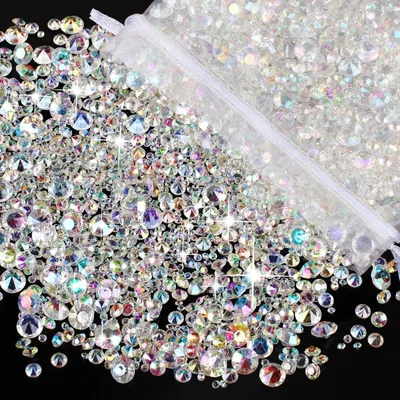 Produktbild von Transparente Acryl Diamanten Set 4000 Stück 3mm 6mm 10mm Streudeko Hochzeit Party